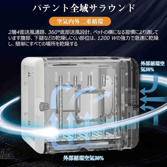 ペットドライルーム 乾燥 猫 ドライヤーハウス 65L ペットドライヤー